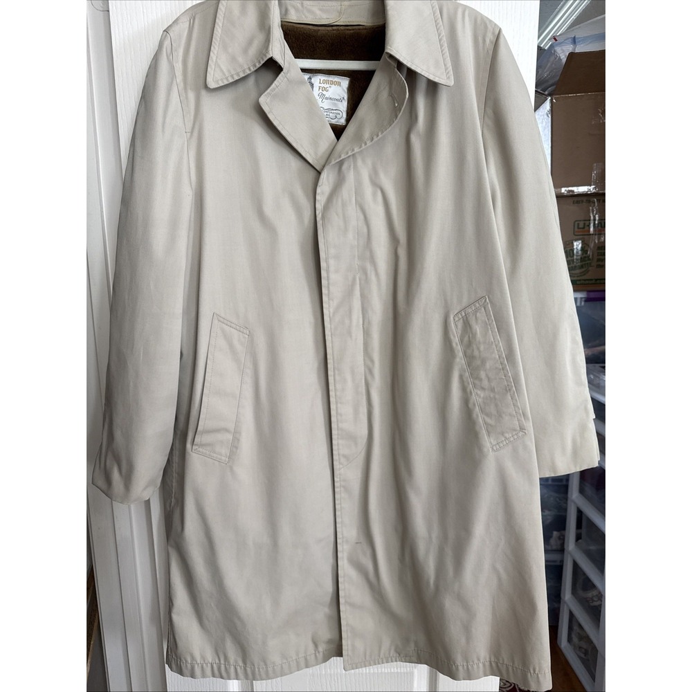 VINTAGE LONDON FOG MAINCOATS MEN'S LINED TRENCH COAT SIZE 40 REGULAR 4089